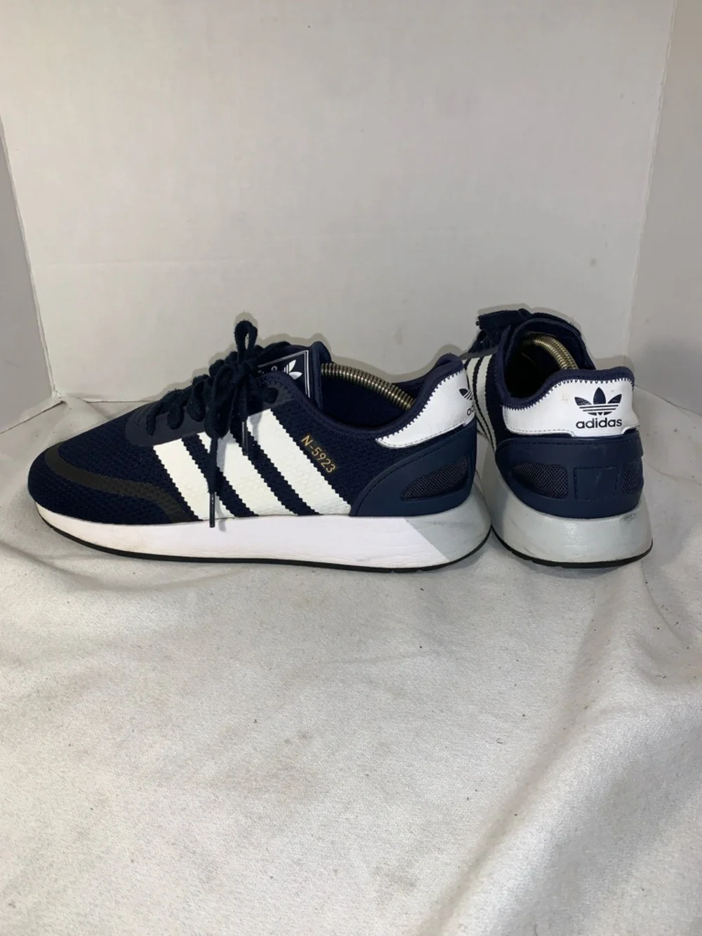 Adidas Men’s N-5923 Navy and White Athletic Sneakers